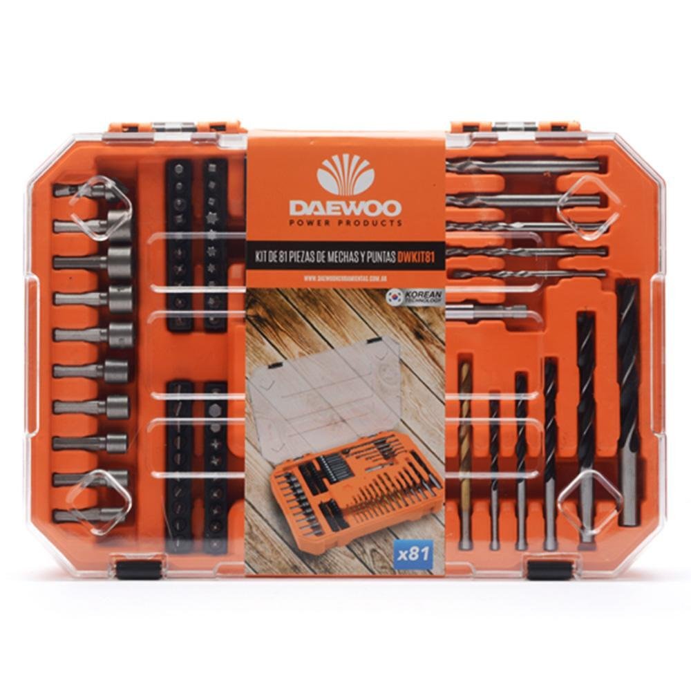 Комплект свредла и битове, 81 части, DAEWOO DWKIT81