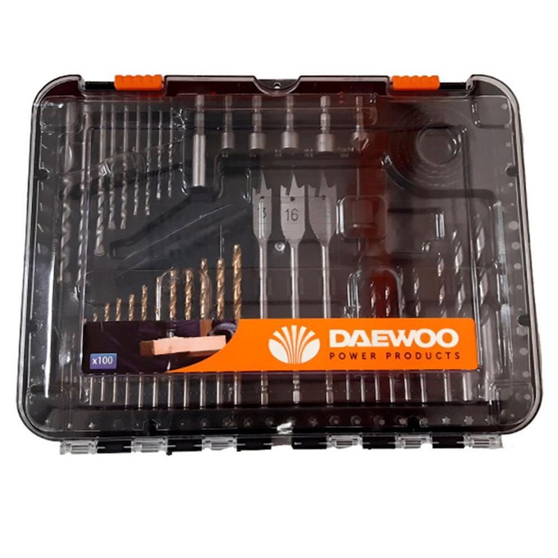 Комплект свредла и накрайници DAEWOO DWKIT100, 100 части в куфар